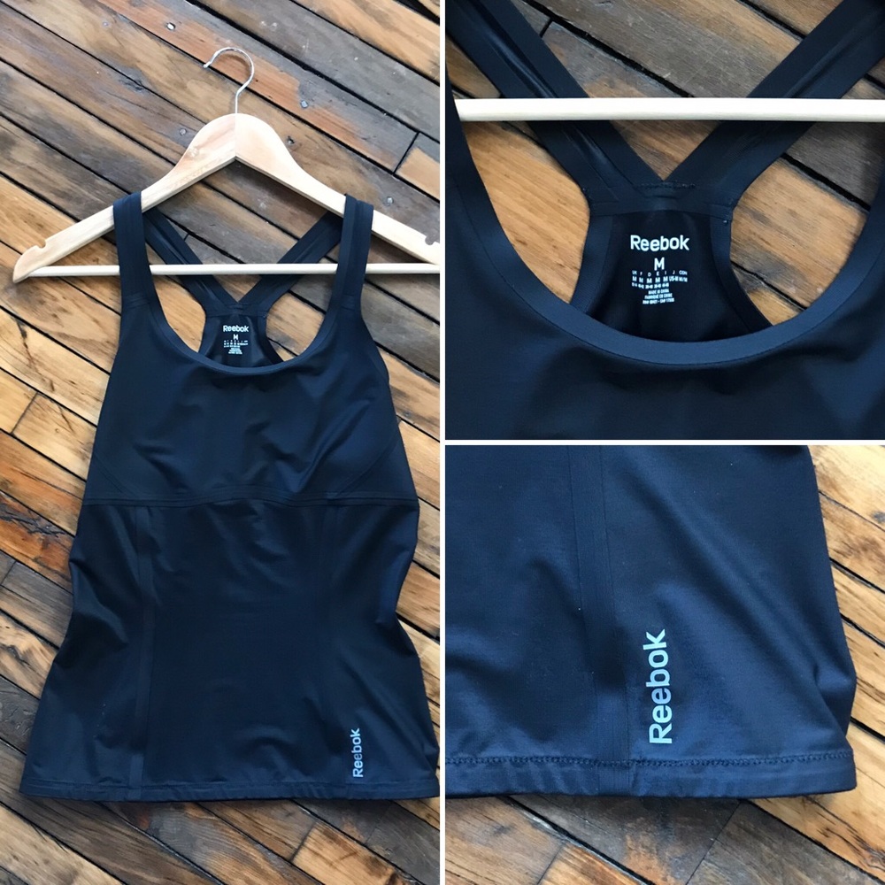 Reebok Racer Tank with No-Slip Lining